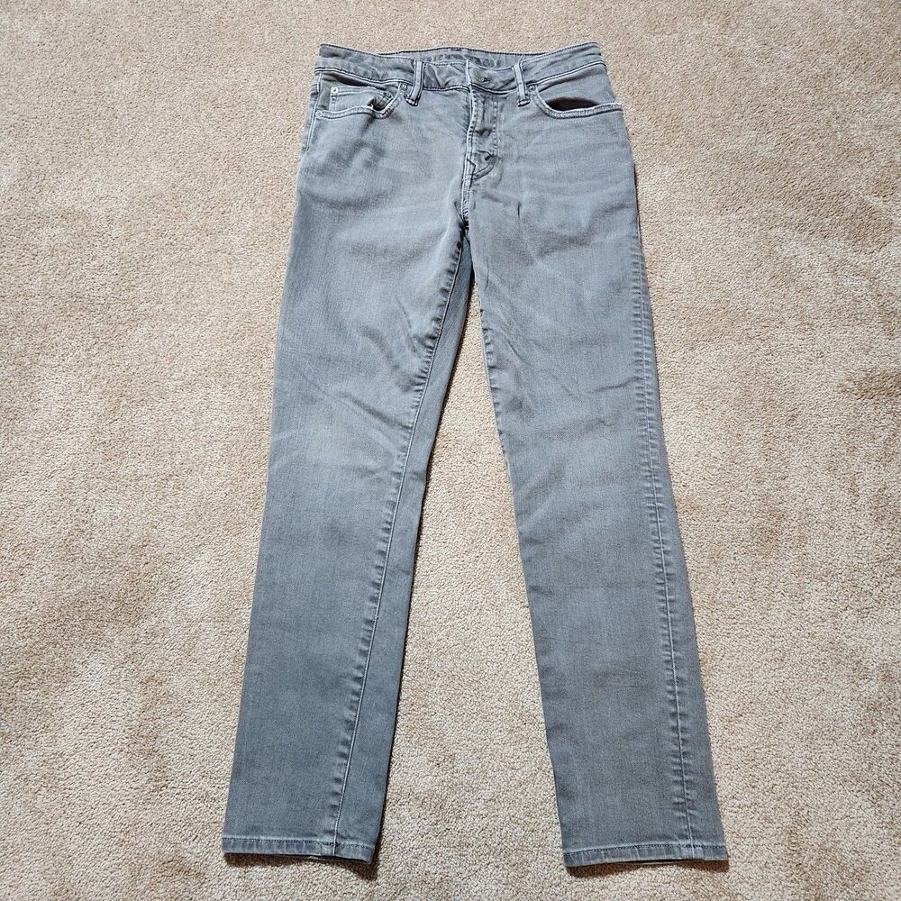American Eagle Jeans Men 28X28 Gray Slim Straight Next Level Flex Distressed